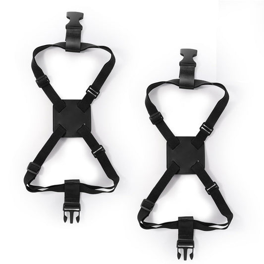 Luggage Bungee Straps for Attaching Bags - 2 Pack Adjustable Elastic Luggage Straps with Buckle, Black V1192-AZ-W-2724