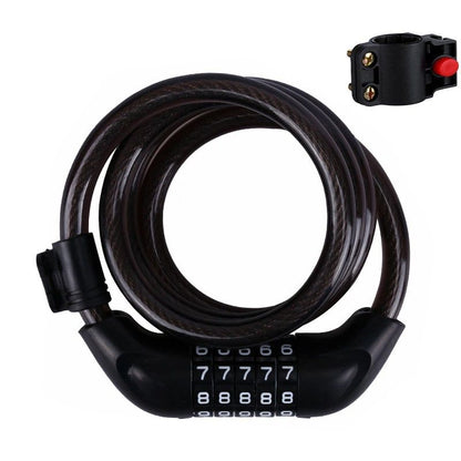 Bike Lock, Bike Locks Cable, High Security 5 Digit Resettable Combination Coiling Bicycle Lock, Heavy Duty V1192-AZ-W-2727