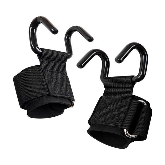 Weight Lifting Hooks (Pair), Wrist Strap Hooks for Weightlifting, Adjustable Men and Women Gym Lifting Straps V1192-AZ-W-2730