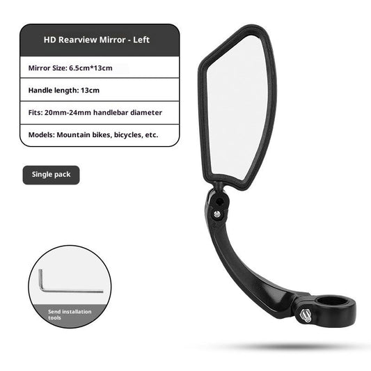 Handlebar Bike Mirror - HD , Wide Angle, Adjustable 360 degrees Rear View - Shatterproof, Anti-Glare, V1192-AZ-W-2736