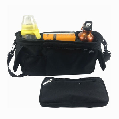 Universal Stroller Organizer with Insulated Cup Holder, Detachable Phone Bag, Shoulder Strap - Fits All V1192-AZ-W-2740