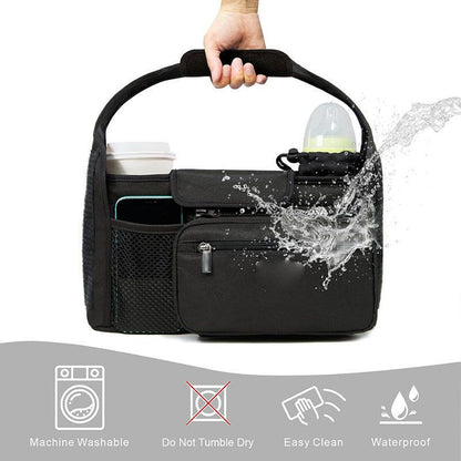 Universal Stroller Organizer with Insulated Cup Holder, Detachable Phone Bag, Shoulder Strap - Fits All V1192-AZ-W-2740
