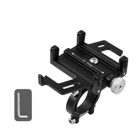 Bike Phone Mount Holder, Aluminum Motorcycle Phone Holder Mount with 360 degrees Rotation, Aluminum Alloy V1192-AZ-W-2741