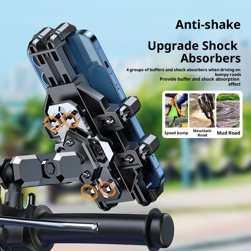 Motorcycle Phone Mount Holder - Motorcycle Cell Phone Mounts, Adjustable Bike Phone Holder,Black (handlebar V1192-AZ-W-2743