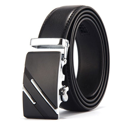 Men's Automatic Belt Leather Business Casual Style Slide belt, for men Slide Belt Strap Automatic Leather V1192-AZ-W-2745