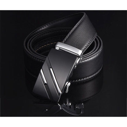Men's Automatic Belt Leather Business Casual Style Slide belt, for men Slide Belt Strap Automatic Leather V1192-AZ-W-2745