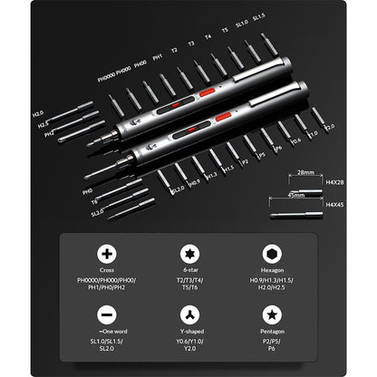 Mini Electric Screwdriver, Precision Screwdriver Set, USB-C Rechargeable, Compact Magnetic Tool for Phone, V1192-AZ-W-2751