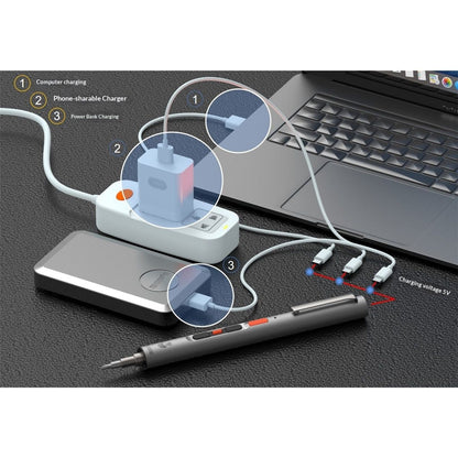 Mini Electric Screwdriver, Precision Screwdriver Set, USB-C Rechargeable, Compact Magnetic Tool for Phone, V1192-AZ-W-2751