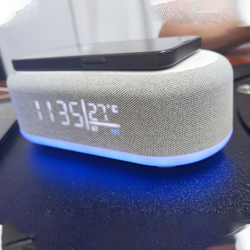 Bluetooth Wireless Speaker, Fast Charging, LED Display, USB Charger, Dimmable Night Light, Alarm Clock V1192-AZ-W-2755