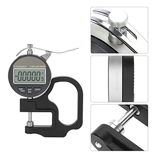 Digital Thickness Gauge, Electronic Micrometer Thickness Meter for Paper Leather Cloth Wire Measuring Tool V1192-AZ-W-2756