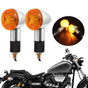 4pcs Motorcycle Turn Signals Bullet Front Rear Lights, Light Rear Indicator Blinkers Universal Fits (Retro V1192-AZ-W-2757