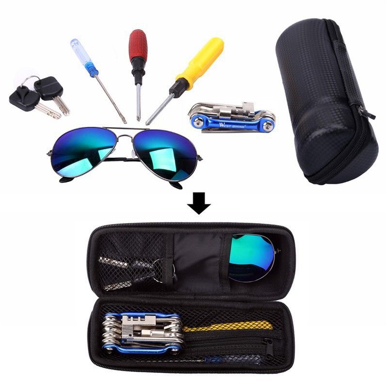 Waterproof Bike Tool Case - Cycling Storage Pouch for Mountain and Road Bikes - Hard Shell Zip Bag with V1192-AZ-W-2760