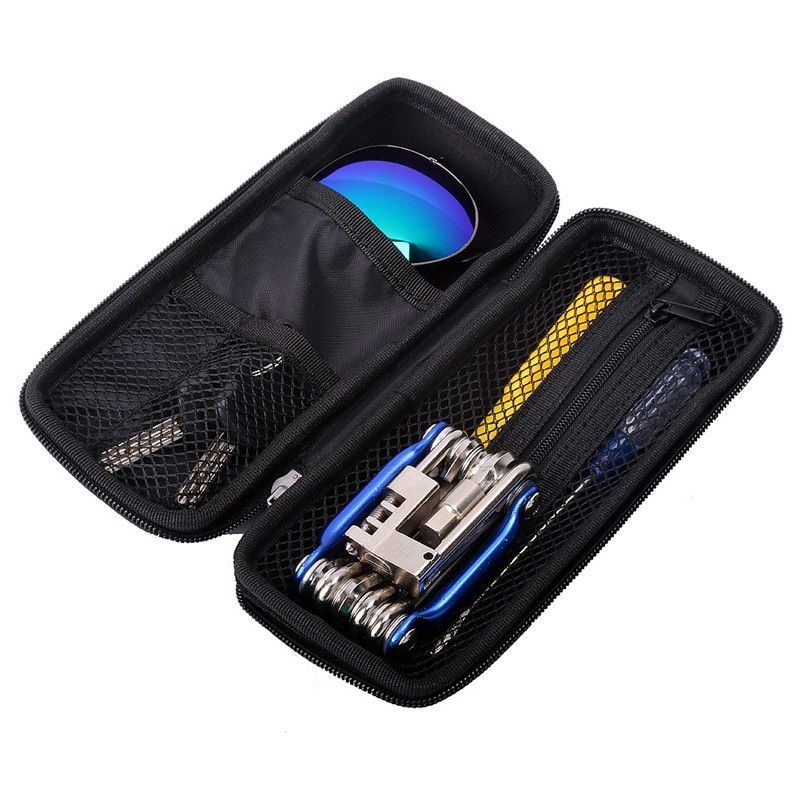 Waterproof Bike Tool Case - Cycling Storage Pouch for Mountain and Road Bikes - Hard Shell Zip Bag with V1192-AZ-W-2760