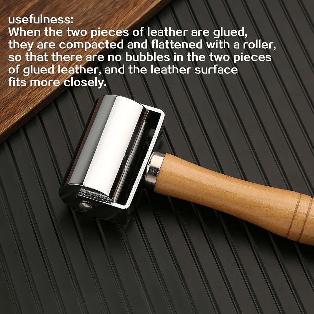 1Pcs 60mm Heavy Duty Leather Press Seam Roller , Leather Press Laminating Roller Edge Roller Leather Edge V1192-AZ-W-2767
