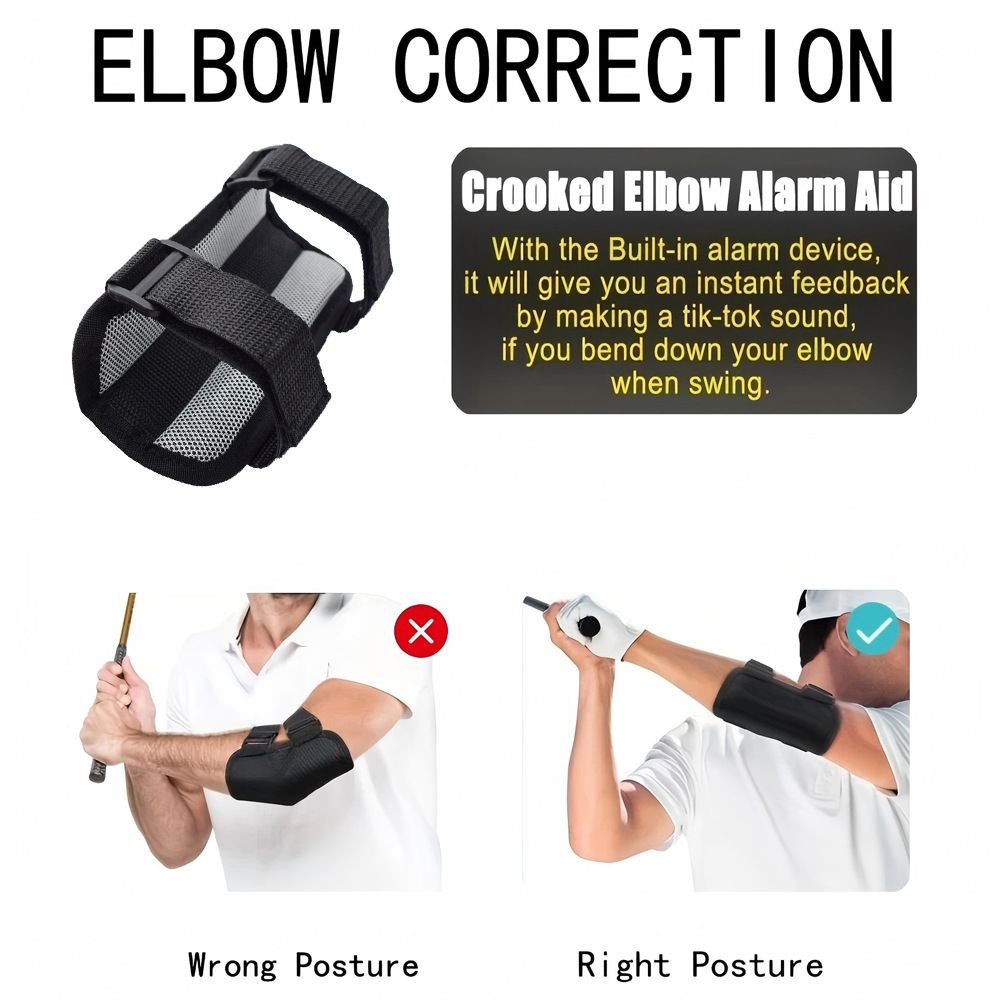Golf Swing Training Aid for Elbow Posture Correction, Adjustable Arm Brace for Proper Swing Alignment, Ideal V1192-AZ-W-2770
