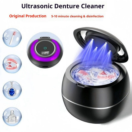 Upgraded Ultrasonic Retainer Cleaner Machine, 45kHz Ultrasonic Dentures Cleaner for Night Guards, Braces, V1192-AZ-W-2776