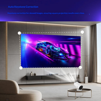 Mini Projector Smart Portable Projector with 180 degrees Rotation, Auto Keystone, Support 1080P, Compatible V1192-AZ-W-2778