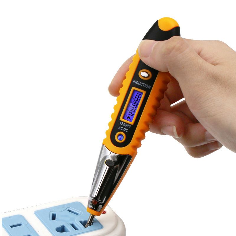 Test Screwdriver, Voltage Detector Pen Light Circuit Tester Electric Test Pen Screwdriver Contact Induction V1192-AZ-W-2780