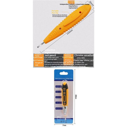 Test Screwdriver, Voltage Detector Pen Light Circuit Tester Electric Test Pen Screwdriver Contact Induction V1192-AZ-W-2780