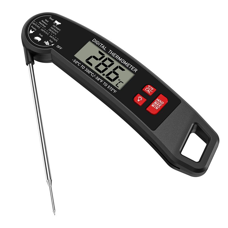 Digital Meat Thermometer - Fast Instant Read Food Thermometer, Waterproof Kitchen Thermometer with Backlight V1192-AZ-W-2800