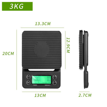 3KG electronic scaleCoffee Scale with Timer Small, Espresso Scale with Timer Small, Espresso Coffee Scale V1192-AZ-W-2802