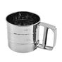 2.5 Cup Flour Sifter, Semi Automatic Small Baking Sieve, Stainless Steel, Fine Mesh Sieve Flour Duster V1192-AZ-W-2805