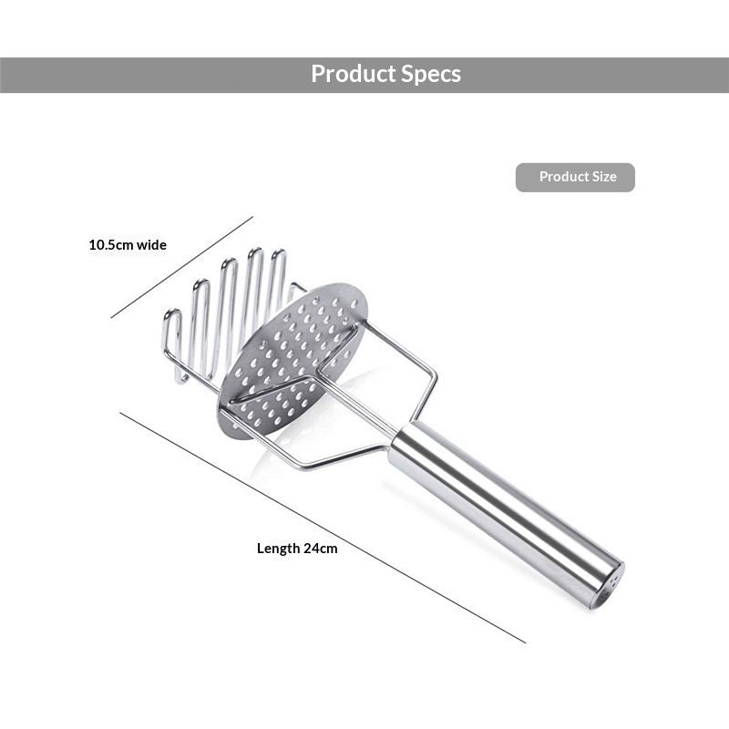 Stainless Steel Potato Masher Double Layer Potato Ricer Kitchen Potato Presser Hand Mashed Potato Maker V1192-AZ-W-2808