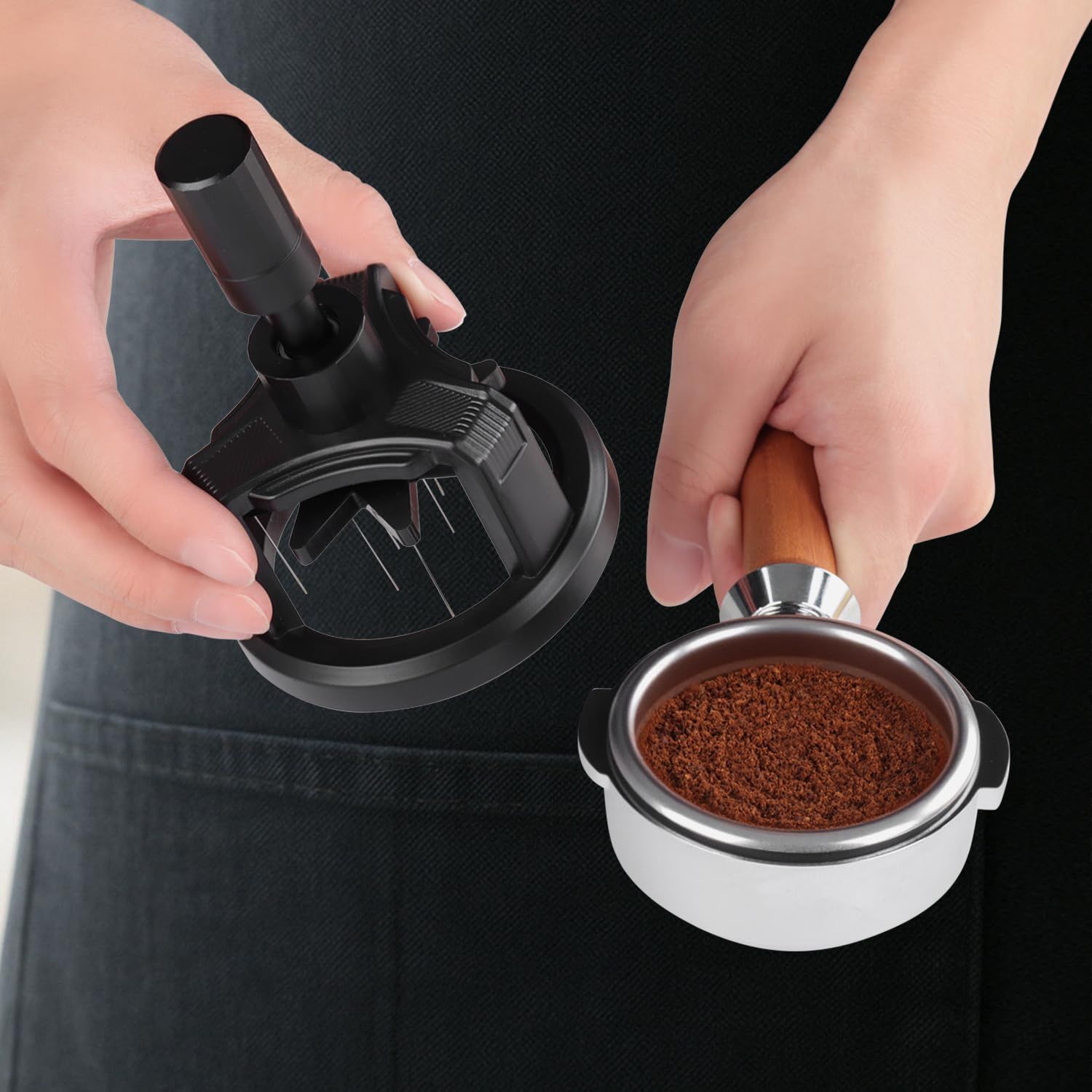 51mm Tool - Adjustable Needle Height and Magnetic Base, Espresso Stirrer Distribution Tool,Adjustable V1192-AZ-W-2810