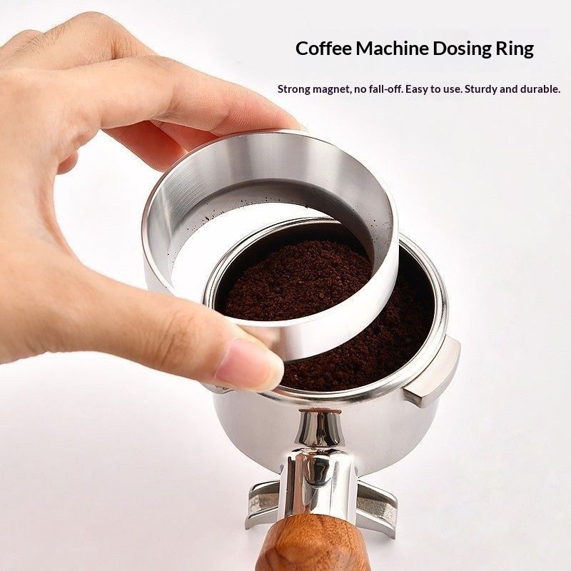 51mm Espresso Dosing Funnel with Magnet, Stainless Steel Coffee Dosing Ring Compatible V1192-AZ-W-2811