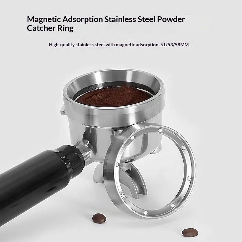 51mm Espresso Dosing Funnel with Magnet, Stainless Steel Coffee Dosing Ring Compatible V1192-AZ-W-2811