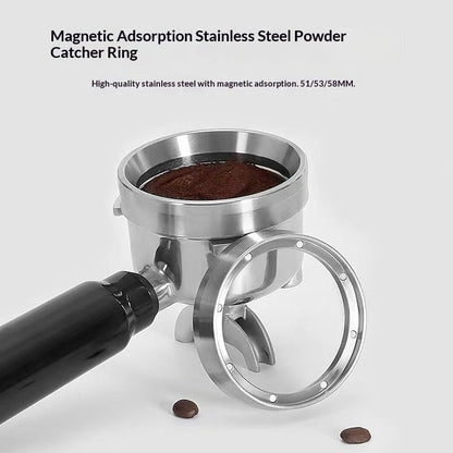 51mm Espresso Dosing Funnel with Magnet, Stainless Steel Coffee Dosing Ring Compatible V1192-AZ-W-2811