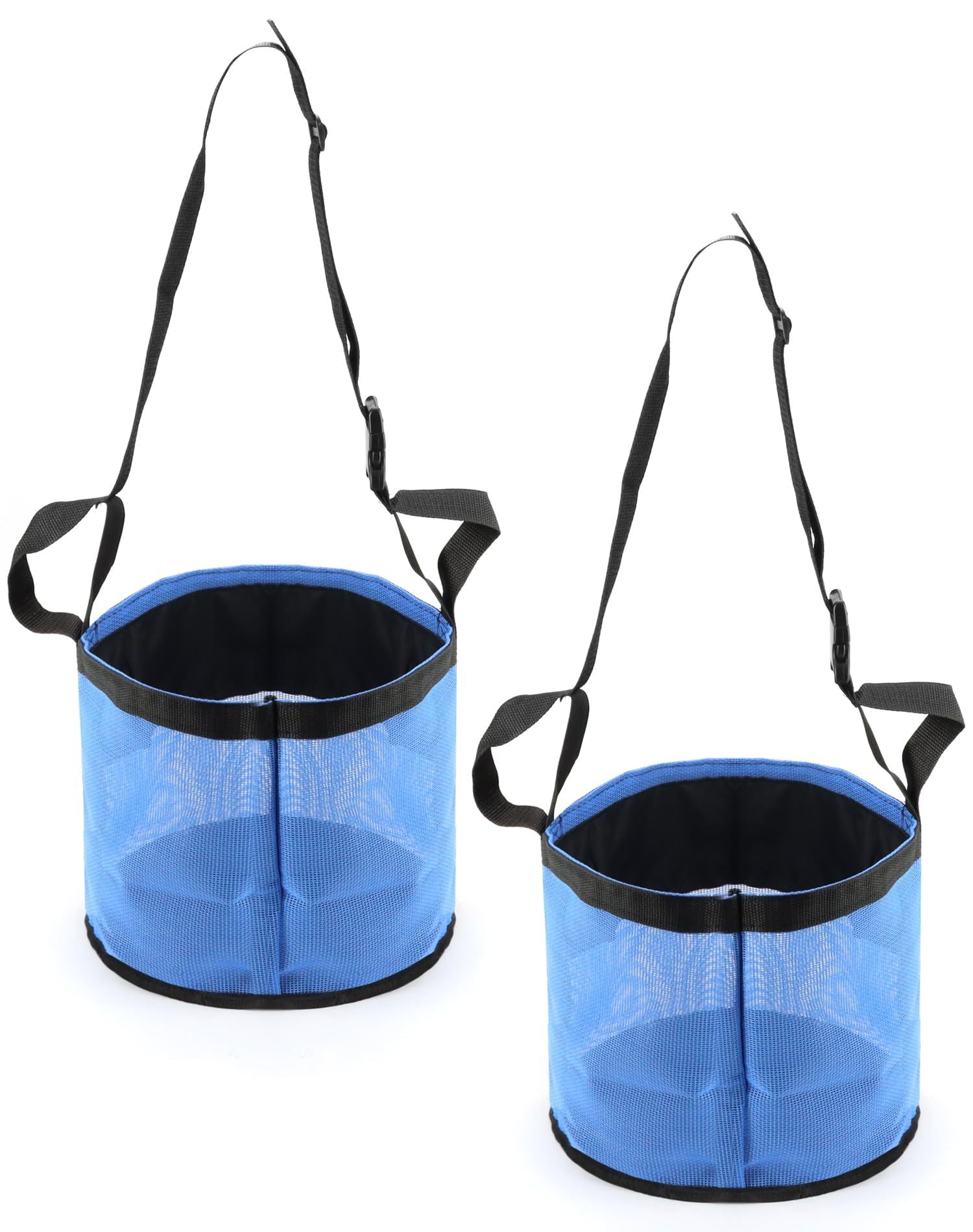 2 Pack Horse Feed Bag for Grain - Durable Mesh Grain Feeder with Adjustable Strap, Comfortable Neck and Nose V1192-AZ-W-2821