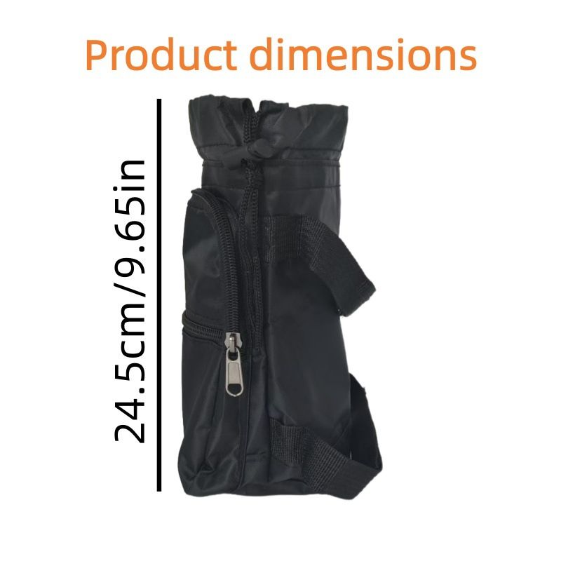 Saddle Water Bottle Holder with Pocket, Saddlebags for Horses with Adjustable Strap, Horse Riding Accessory, V1192-AZ-W-2828