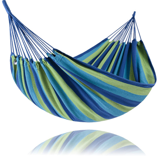 Hammocks Portable Camping Hammock Upgraded Comfortable Fabric Hammock with Two Anti Roll Balance Beam and V1192-AZ-W-2831