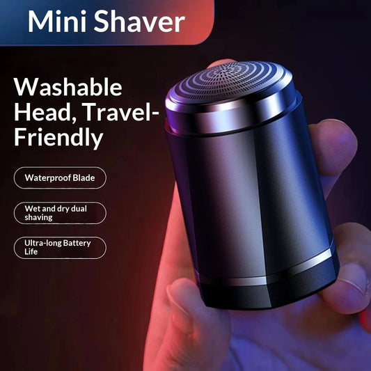 Electric Foil Shaver for Men, Waterproof Cordless Razor - Mini Travel Shaver for Face & Body, USB-C Fast V1192-AZ-W-2838
