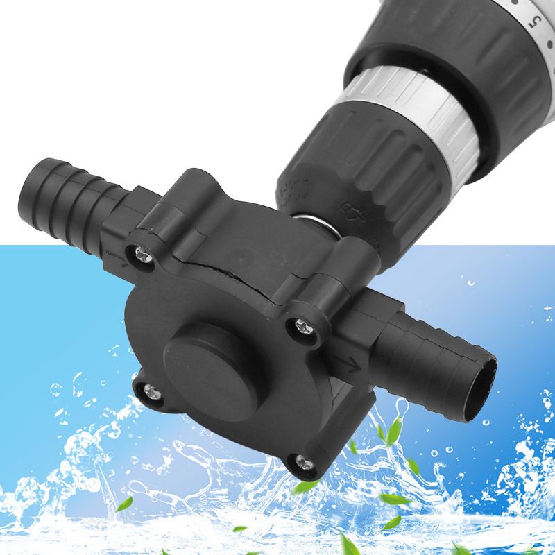 Hand Electric Drill Pump, Self-Priming Pump Electric Drill Small Household Home Water Transfer Pumps Black V1192-AZ-W-2845