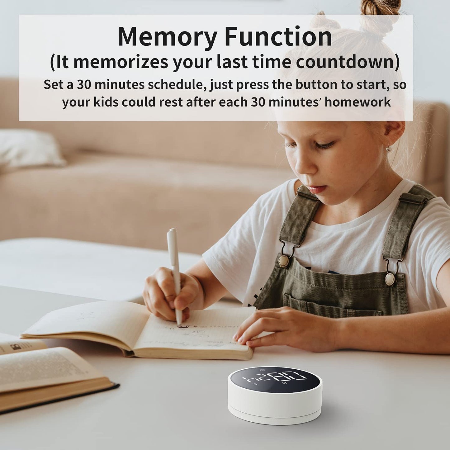 Digital Kitchen Timer - Magnetic Countdown Countup Timer with Large LED Display Volume Adjustable, Easy for V1192-AZ-W-2846