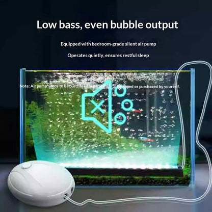 Submersible Aquarium Light,LED Aquarium Air Bubble Light,Color Changing Brightness Adjustable Timing V1192-AZ-W-2856