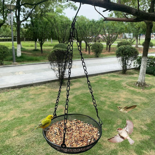 Premium Hanging Bird Feeder Tray, Platform Bird Feeder Stainless Steel Mesh Tray,Wild Bird Feeder for Outside V1192-AZ-W-2867