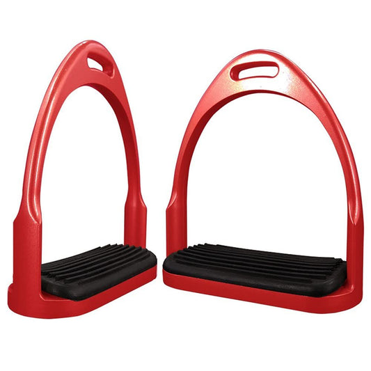 Premium Safety Stirrup Die Cast Aluminum Flexible Stirrup, 1 PairsNon Slip Rubber Pad Horse Riding Tool V1192-AZ-W-2871