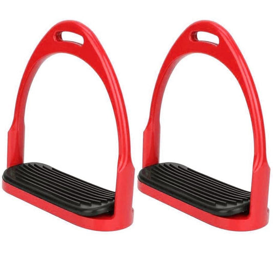 Premium Safety Stirrup Die Cast Aluminum Flexible Stirrup, 1 PairsNon Slip Rubber Pad Horse Riding Tool V1192-AZ-W-2871