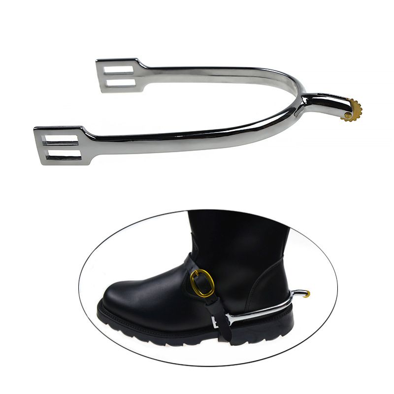 Horse Spurs, Zinc Alloy Material Erosion Spurs Spurs with Rotatable Copper Riding Horse Accessory Exquisite V1192-AZ-W-2872