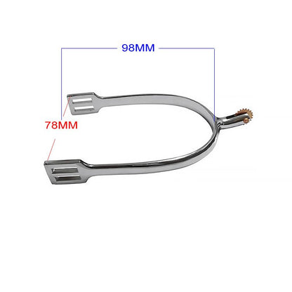 Horse Spurs, Zinc Alloy Material Erosion Spurs Spurs with Rotatable Copper Riding Horse Accessory Exquisite V1192-AZ-W-2872