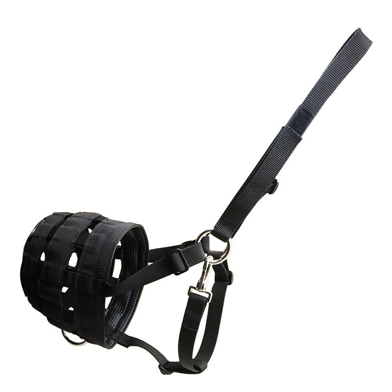 Durable Ventilated Grazing Muzzle with Attached Breakaway Halter - Lightweight Horse Muzzle, Supports Natural V1192-AZ-W-2873