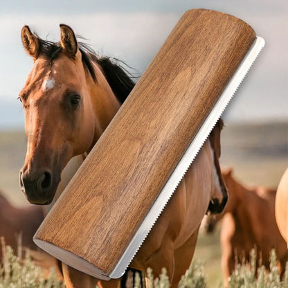 Original Deshedding Grooming Tools for Horse, Cats & Dogs Easy Ergonomic Wooden Handle Professional Brush V1192-AZ-W-2875