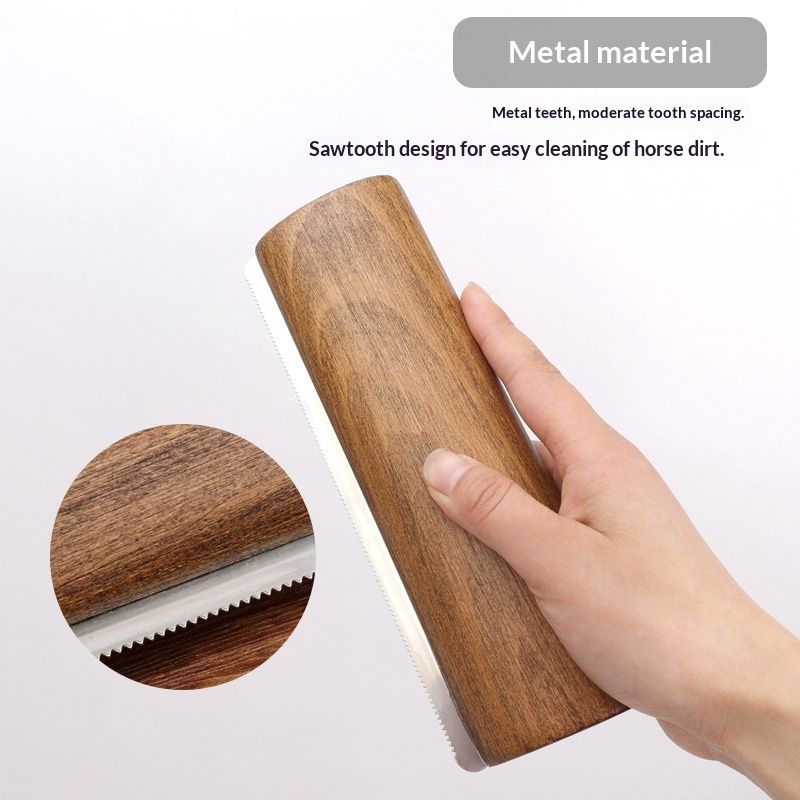 Original Deshedding Grooming Tools for Horse, Cats & Dogs Easy Ergonomic Wooden Handle Professional Brush V1192-AZ-W-2875