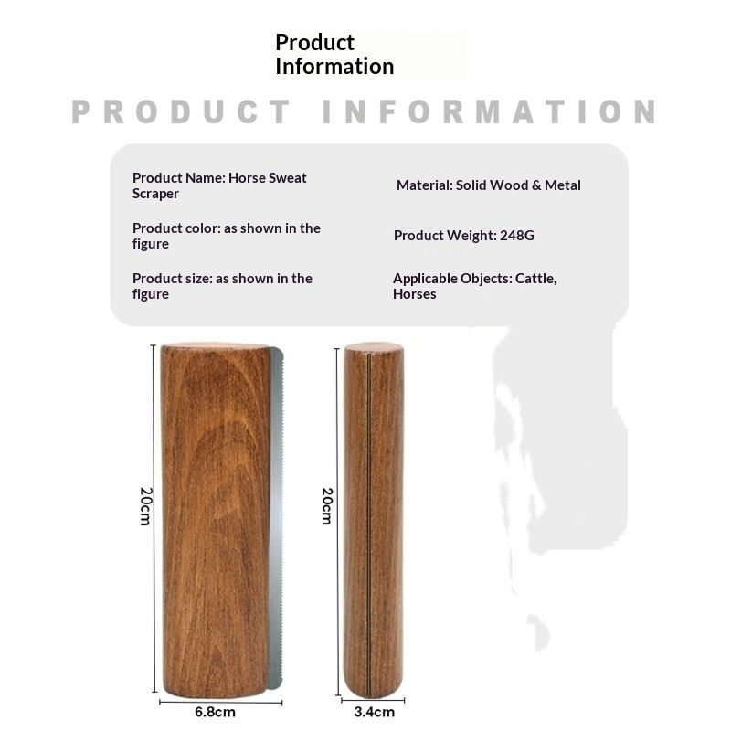 Original Deshedding Grooming Tools for Horse, Cats & Dogs Easy Ergonomic Wooden Handle Professional Brush V1192-AZ-W-2875