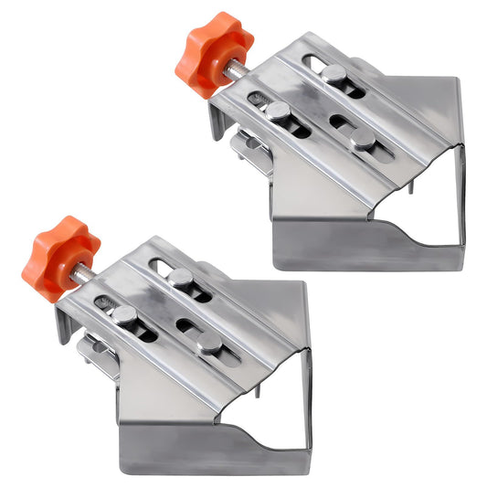 2pcs Stainless Steel Right Corner Clamp,90 Degree Right Angle Clamp for Woodworking,Right Angle Clip V1192-AZ-W-2879
