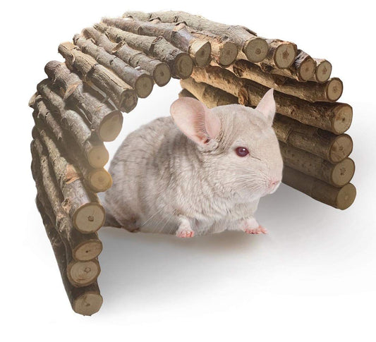 Guinea Pig Wooden Ladder Bridge Rabbits Hideout, House, Tunnel, Rodents Chew Toys for Bunny, Chinchillas, V1192-AZ-W-2882