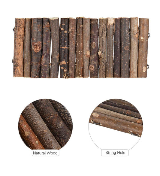 Guinea Pig Wooden Ladder Bridge Rabbits Hideout, House, Tunnel, Rodents Chew Toys for Bunny, Chinchillas, V1192-AZ-W-2882